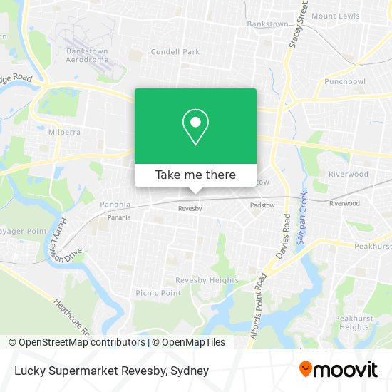 Lucky Supermarket Revesby map