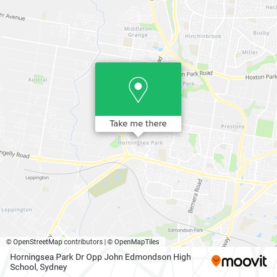 Mapa Horningsea Park Dr Opp John Edmondson High School