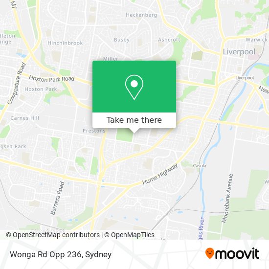 Wonga Rd Opp 236 map