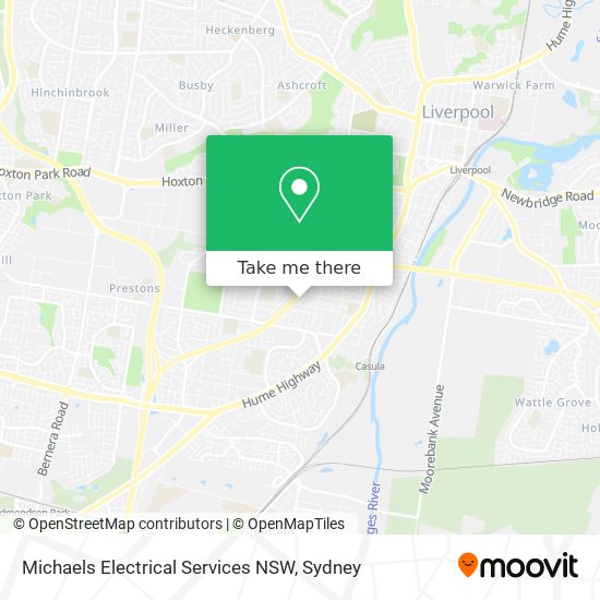 Michaels Electrical Services NSW map