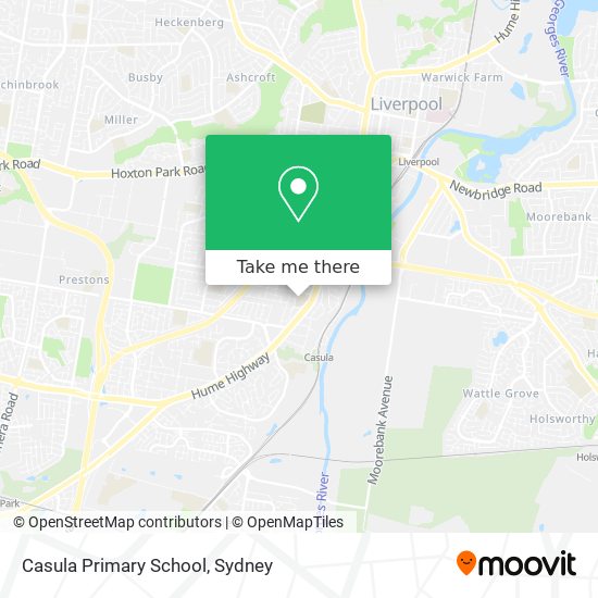 Casula Primary School map