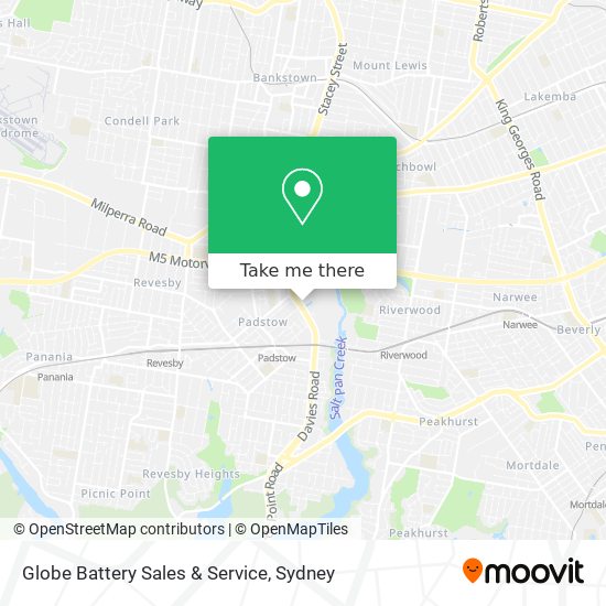 Globe Battery Sales & Service map