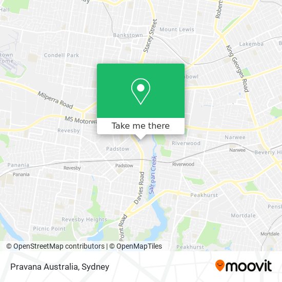 Pravana Australia map