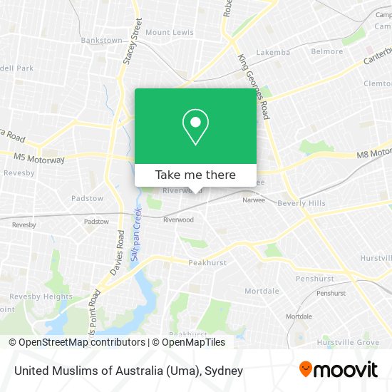 United Muslims of Australia (Uma) map