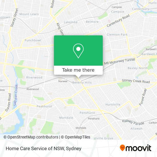 Mapa Home Care Service of NSW