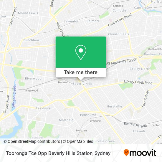 Tooronga Tce Opp Beverly Hills Station map
