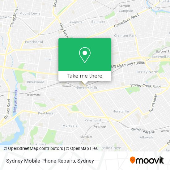 Sydney Mobile Phone Repairs map