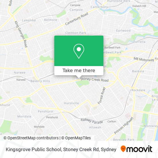 Kingsgrove Public School, Stoney Creek Rd map