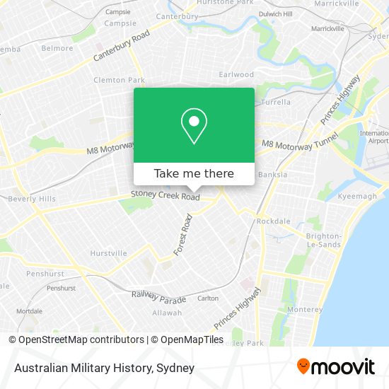 Mapa Australian Military History