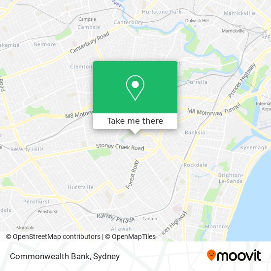 Mapa Commonwealth Bank