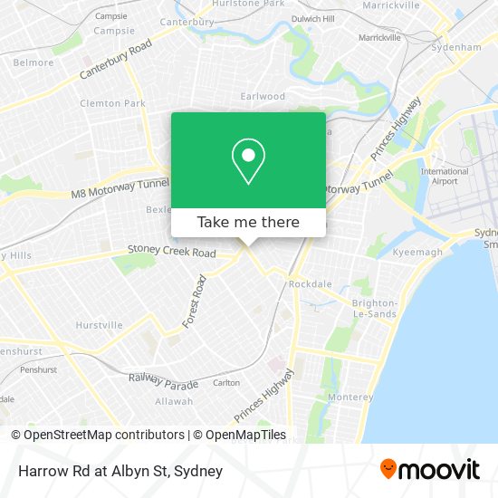 Harrow Rd at Albyn St map