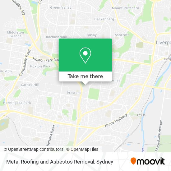 Metal Roofing and Asbestos Removal map