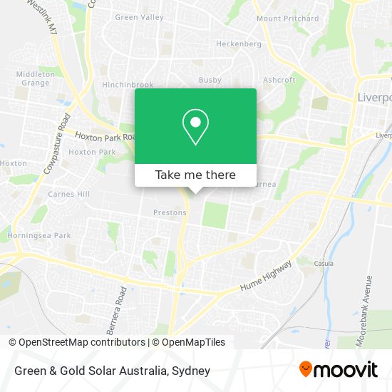 Green & Gold Solar Australia map