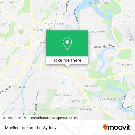 Mueller Locksmiths map