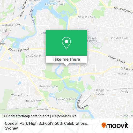 Condell Park High School's 50th Celebrations map