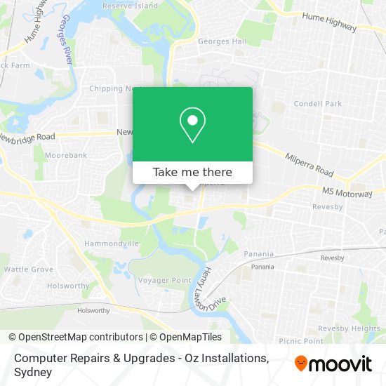 Computer Repairs & Upgrades - Oz Installations map