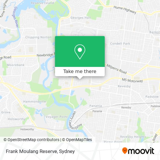 Frank Moulang Reserve map