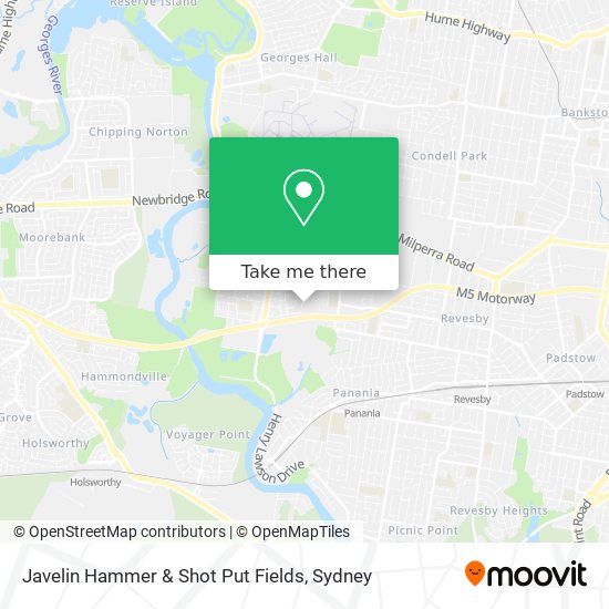 Javelin Hammer & Shot Put Fields map