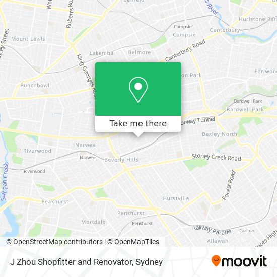 J Zhou Shopfitter and Renovator map