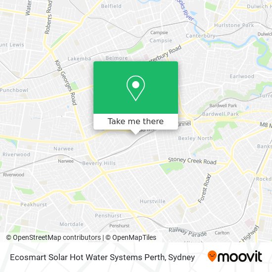 Mapa Ecosmart Solar Hot Water Systems Perth