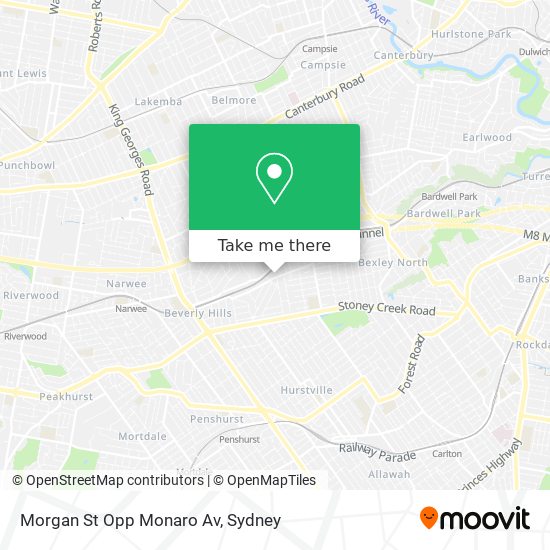 Mapa Morgan St Opp Monaro Av