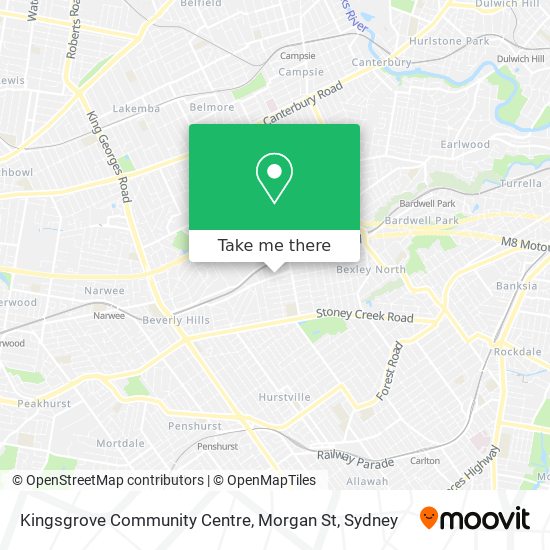 Kingsgrove Community Centre, Morgan St map