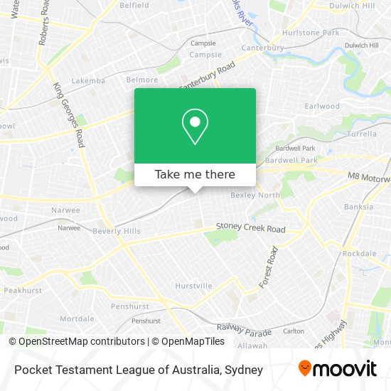 Pocket Testament League of Australia map