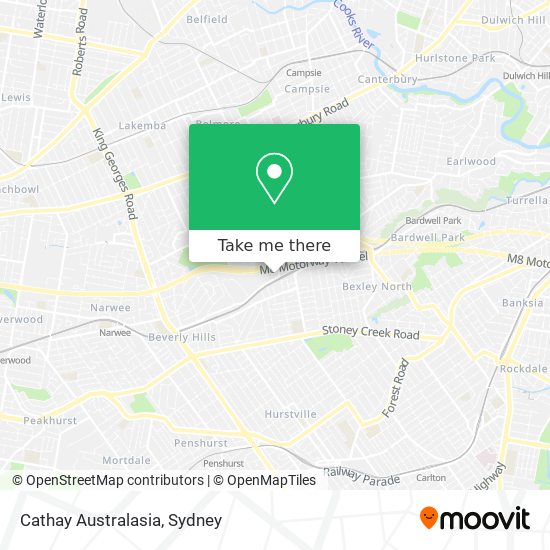 Mapa Cathay Australasia