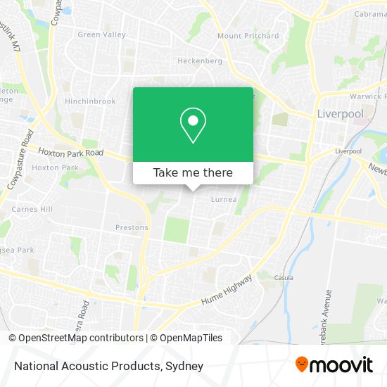 National Acoustic Products map