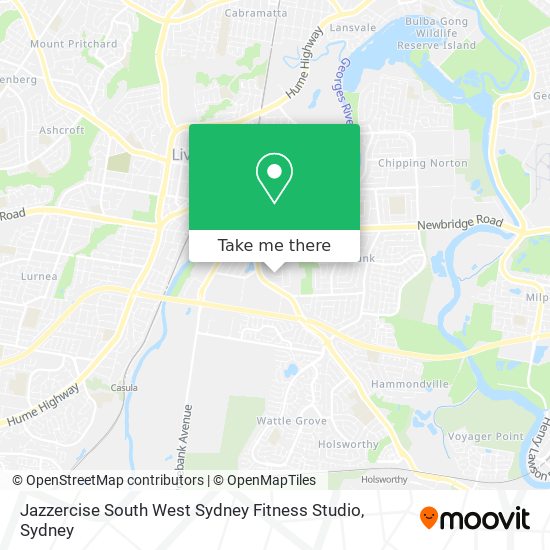 Jazzercise South West Sydney Fitness Studio map