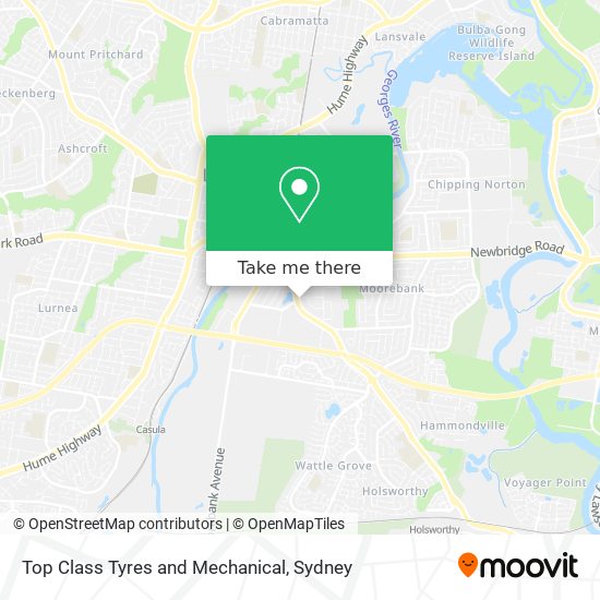 Top Class Tyres and Mechanical map