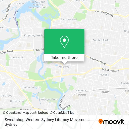 Sweatshop Western Sydney Literacy Movement map