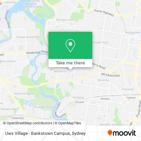 Uws Village - Bankstown Campus map