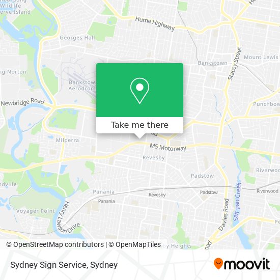 Sydney Sign Service map