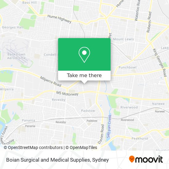 Mapa Boian Surgical and Medical Supplies