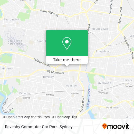 Revesby Commuter Car Park map