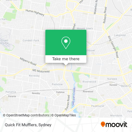 Mapa Quick Fit Mufflers