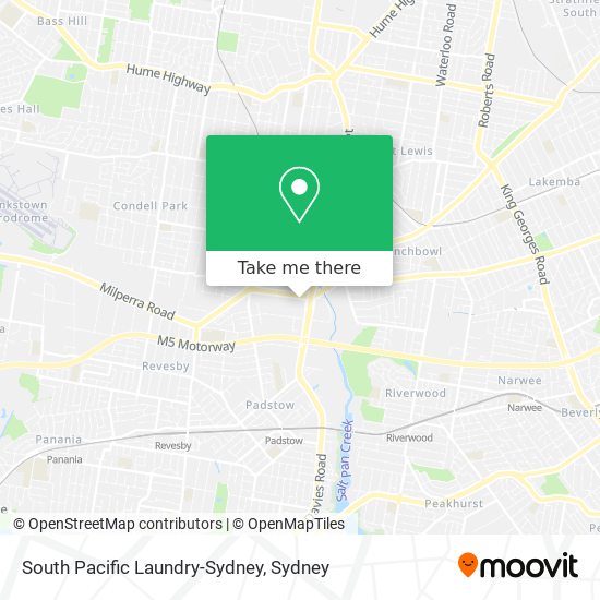 Mapa South Pacific Laundry-Sydney