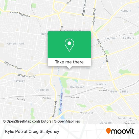 Mapa Kylie Pde at Craig St
