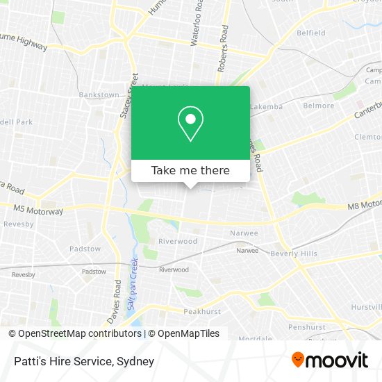 Patti's Hire Service map