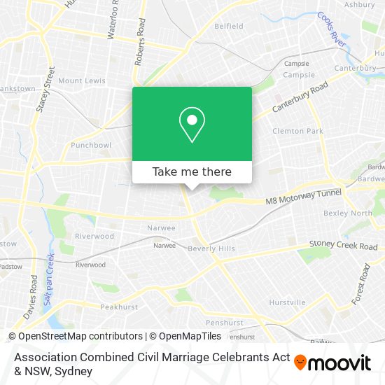 Association Combined Civil Marriage Celebrants Act & NSW map