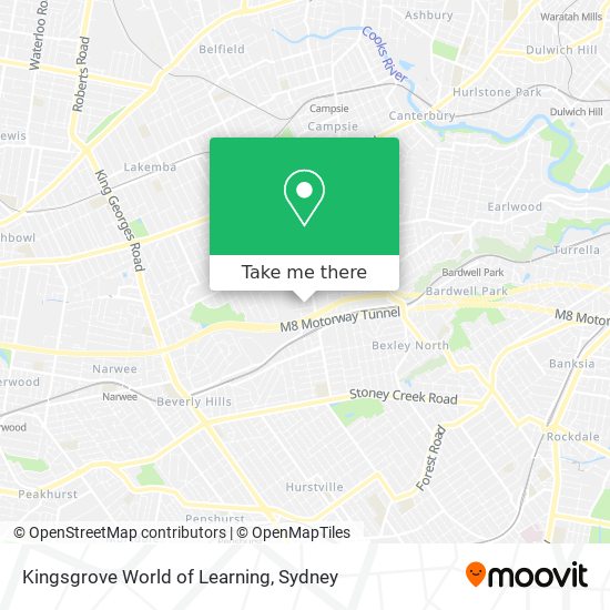 Kingsgrove World of Learning map