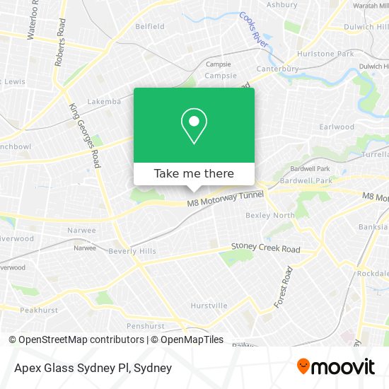 Apex Glass Sydney Pl map