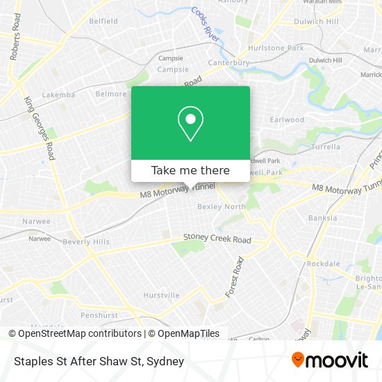 Staples St After Shaw St map