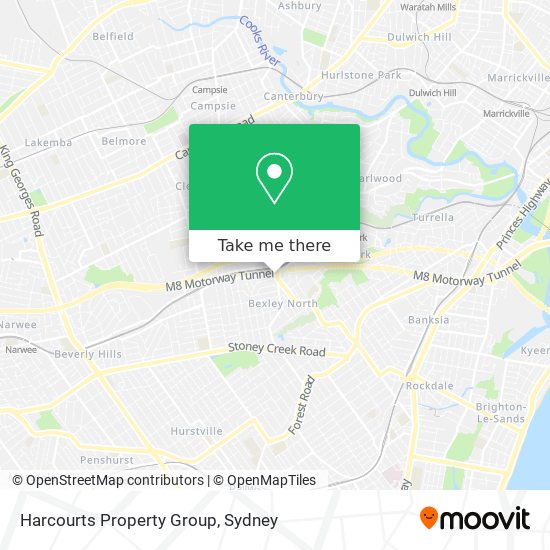 Harcourts Property Group map