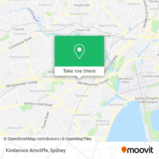 Kinderoos Arncliffe map