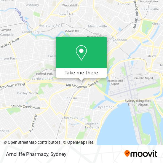 Mapa Arncliffe Pharmacy