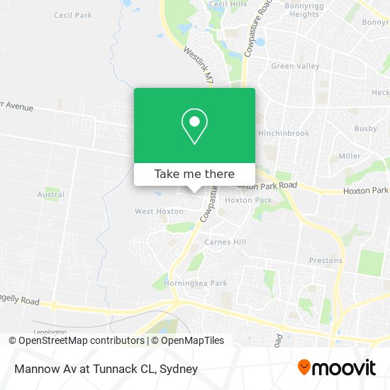 Mannow Av at Tunnack CL map