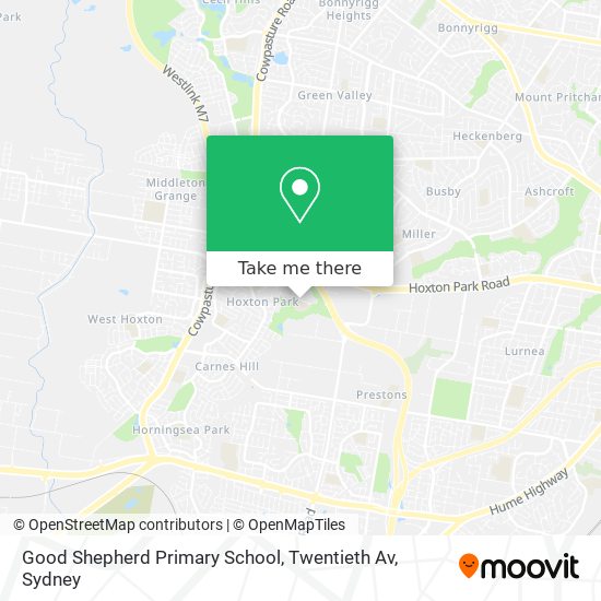 Good Shepherd Primary School, Twentieth Av map