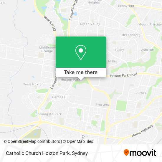 Catholic Church Hoxton Park map